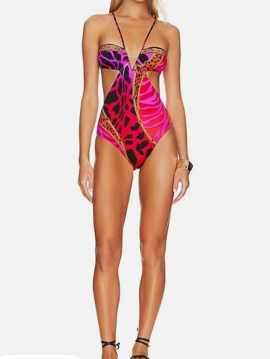 Camilla Other - Camilla Pink Red Animal-Print Cutout One-Piece Swimsuit Always Change Your Spots